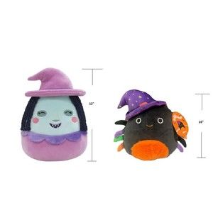 Squishmallows Shock 12" & Plush 8" Gildie Black Spider Halloween 2022